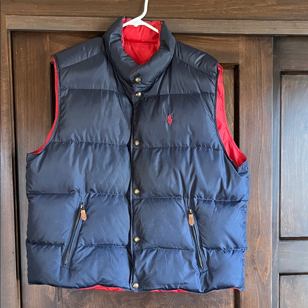 Polo by Ralph Lauren Navy and Red Puffer Vest